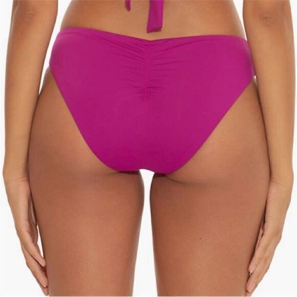 BECCA NWT by Rebecca Virtue Adela Ruched Hipster Bikini Bottom Sz XS - Picture 2 of 7